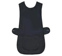 rockible Delantal Chaleco sin Mangas Delantal de Cintura Ropa con Bolsillo en Poliéster Fácil de Mantener Ajuste Compartible Adecuado para Salones Cafeterías Recepción, Negro, Negro