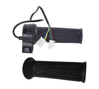 rockible Electric Twist Grips para Vehículos Eléctricos Acelerador Regulable de Velocidades Empuñadura Reemplazable con Cable Mango con Superficie, Cambio de Velocidad