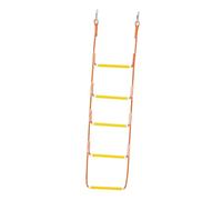 rockible Escalera de Cuerda para, Escalera de baño, escalones Antideslizantes portátiles para Barcos de Pesca y lanchas motoras, 5 Escalones 135x35cm