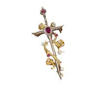 rockible Espinas Broche de Flores Rosas Accesorios de Vestuario broches Florales Valentines día Broche Solapa para Damas Novias Novias