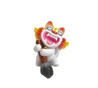 rockible Figura Pequeño Compacto Figura con Campana Pequeña para Entería, Blanco, Gato De Teja De La Fortuna Pincel - Blanco