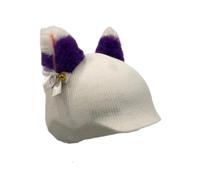 rockible Funda para Casco de Esquí, Gorro Divertido de Punto, Gorro Universal, Decoración para La Cabeza, Accesorio de Invierno, Resistente a Los Arañazos, Apt, Oreja Blanca Morada