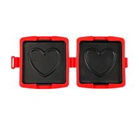 rockible Grill Sándwich Compacto Sándwichera con Tapa Portátil Bandeja Antiadherente Nivel Alimenticio, Rojo, Conexión, Corazón