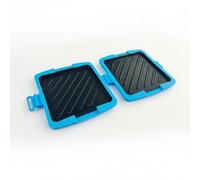 rockible Grill Sándwich Compacto Sándwichera con Tapa Portátil Bandeja Antiadherente Nivel Alimenticio, Azul, Conexión, Sarga