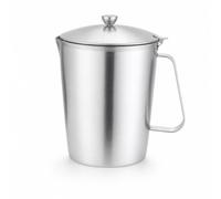 rockible Jarra Medidora con Tapa Reutilizable Jarra Medidora con Asa Hermética Vaso Medidor para Reposteros, Baristas, Cafeterías, 2000ML