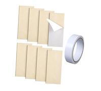 rockible Kit de reparación de madera para puerta de armario, tapa de orificio con cinta adhesiva de doble cara, fijación resistente, ciega para armario, Esquina Cuadrada, 8 Piezas