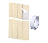 rockible Kit de reparación de madera para puerta de armario, tapa de orificio con cinta adhesiva de doble cara, fijación resistente, ciega para armario, Esquina Cuadrada, 16 Piezas