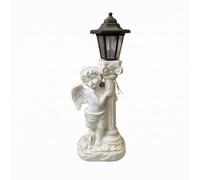 rockible Lámpara Ángel Luminosa coración Estilo Clásico Europeo, Estatua ángel con Linterna Solar, sin Cables, Lámpara con Linterna, para Jardín, Patio, Ángel Izquierdo