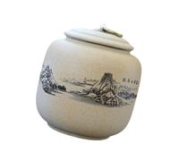 rockible Lata de Vidrio para Té, Tarro de Almacenamiento de 800 Ml, Recipiente para Té, Lata para Té a Granel, También Apta para Dulces, Especias, Café Y Condi, Montaña, Individual
