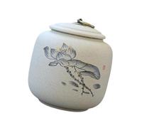 rockible Lata de Vidrio para Té, Tarro de Almacenamiento de 800 Ml, Recipiente para Té, Lata para Té a Granel, También Apta para Dulces, Especias, Café Y Condi, Hoja de Loto, Individual