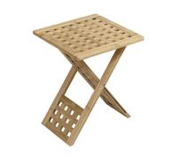 rockible Mesa Plegable Bambú Compacta Mesa Baja con Tablero Rejilla Mueble para Apartamentos Pequeños, Mesa Plegable De Bambú Pequeña
