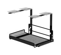 rockible Organizador bajo Escritorio Metal Compacto Accesorios Escritorio Versátil Bandeja Almacenamiento para Escritorios Reducidos, S