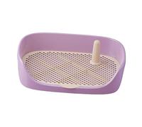 rockible Orinal de Entrenamiento para Perros, Bandeja para Orinal, Entrenador para Inodoro, Soporte para Almohadillas de Entrenamiento, Inodoro para Perros, Púrpura 48x37x13cm