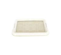 rockible Orinal para Perros, Caja de Arena para Perros, Soporte para Almohadilla para Orinar para Cachorros, Bandeja para Orinal de Malla para Cachorros, Blanco