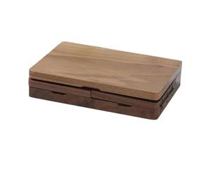 rockible Paleta de Pintura Portátil Caja de Pintura Paleta Bandeja Organizador con Cuerpo de Madera Compacta con Tapa Abatible Compartimentos y Paneles