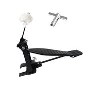 rockible Pedal de pedal de un solo pie, pedal de patada de cadena única de aleación de aluminio, pedal de práctica para principiantes de batería electrónica, negro