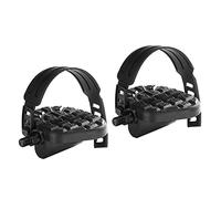 rockible Pedales de Ejercicio para Equipos de Entrenamiento en casa - Par de Pedales con Correas Ajustables, Corto 1/2