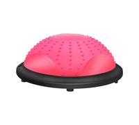 rockible Pelota de Equilibrio con Bandas de Resistencia Y Bomba de Pie, Entrenamiento Básico, Media Pelota de Ejercicio Portátil con Tapón de Aire para Baile, Rosa