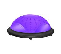 rockible Pelota de Equilibrio con Bandas de Resistencia Y Bomba de Pie, Entrenamiento Básico, Media Pelota de Ejercicio Portátil con Tapón de Aire para Baile, PÚrpura