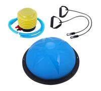 rockible Pelota de Equilibrio semicircular con Bandas de Resistencia y Bomba, Base Antideslizante, para Entrenamiento de Core, Baile, hogar y Entrenamiento, Azul