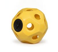 rockible Pelota Dispensadora Forraje Interactivo Bola Alimentación Antienvejecimiento Bola Dispensadora Comida para Ganado, Burros, Corral, Amarillo