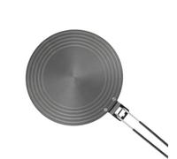 rockible Placa Difusora Aluminio Redonda Versátil Difusor Térmico con Mango Plegable Calentamiento Rápido para Cocina, 24x4 Cm