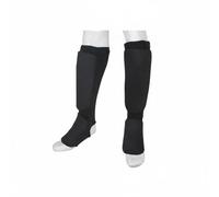 rockible Protector de Pierna de Karate Espinillera Canillera Empeinera Tobillera con Acolchado Grueso y Ajuste Cómodo Continua Entre Espinilla y Pie, Negro, G