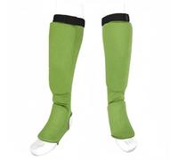rockible Protector de Pierna de Karate Espinillera Canillera Empeinera Tobillera con Acolchado Grueso y Ajuste Cómodo Continua Entre Espinilla y Pie, Verde, M