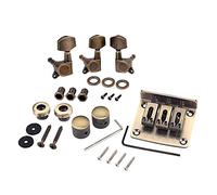 rockible Puente de Guitarra para Caja de ros de 3 Cuerdas en Aleación