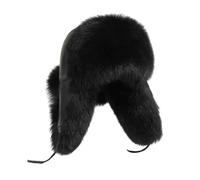 rockible Sombrero de para hombre, sombrero ruso Ushanka para motociclismo, esquí, senderismo y patinaje, Negro