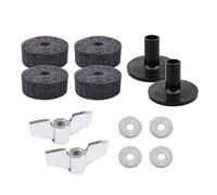 rockible Soporte de Platillos de Fieltro, Accesorio de Repuesto de Platillos, Fácil de Usar, Duradero, Hi Hat, Embrague, Mangas Y Arandela, 14 Uds, gris