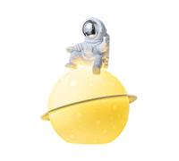 rockible Spaceman 3D Moon Light 3D Astronaut Moon Light Lámpara de escritorio LED para dormitorio, argén