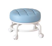 rockible Taburete Bajo con Asiento Y Ruedas, Taburete para Tareas Domésticas, Ruedas Giratorias Universales, Taburete Bajo con Polea para Sala de Estar, Azul, Individual