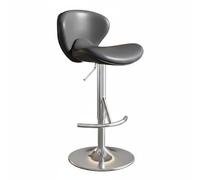 rockible Taburete Mostrador con Respaldo Diseño Morno Silla Mostrador Altura Ajustable Mueble, Gris, Base Grande De 41.5CM con Patas Galvanizadas