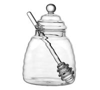 rockible Tarro con Diseño Elegante de Vidrio Tapa Sellada y Palo Agitador Envase para Jarabe Recipiente de Botella de Especias Adecuado para, 500ml