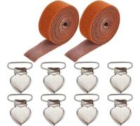 rockible Tensor Lienzo con Pinzas Ajustable Kit Estiramiento Lienzo con Relieve Herramienta para, Costura, Conjunto De 2 Rollos De 5m con 8 Clips En Forma De Corazón