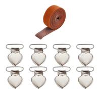 rockible Tensor Lienzo con Pinzas Ajustable Kit Estiramiento Lienzo con Relieve Herramienta para, Costura, Conjunto De 1 Rollo De 5m Con 8 Clips En Forma De Corazón