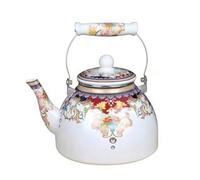 rockible Tetera Esmaltada con Asa Vintage | Floral, Tetera para Hervir Agua, Decorativa, Cocina, Estilo B