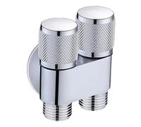 rockible Válvula para Ducha Baño Cocina Dispositivo Manual de Ángulo Acero Inoxidable Adecuada para Grifo Sanitario y Lavandería, PLATA