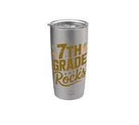 Rockin' 7th GRADE ROCKS Primer día Singing Teacher My Besties Vaso térmico de acero inoxidable de doble pared