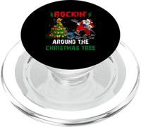 Rockin Alrededor del Árbol De Navidad Divertido Rocker Santa Música PopSockets PopGrip para MagSafe