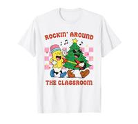 Rockin' Around Classroom Christmas Pencil Tree Funny Teacher Camiseta