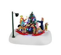 LEMAX Escena decorativa móvil "Rockin' Around The Christmas Tree" Al 12,5 x 17,1 x 12,4 cm
