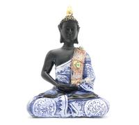 Rockin Buddha Estatua Vestido de cuerpo negro Antigedades de 8 pulgadas de altura Decoracin Mantra Buddha Decoracin del hogar Oficina de meditaci