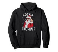Rockin Christmas Cornuta Hand Funny Santa Claus Rock & Roll Sudadera con Capucha