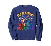 Rockin' ELA Profesor ESCRITURA ROCKSTAR Gramática Superpoder Sudadera