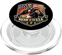 Rockin In The USA President Guitar Día de la Independencia Americana PopSockets PopGrip para MagSafe