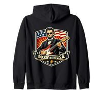 Rockin In The USA President Guitar Día de la Independencia Americana Sudadera con Capucha