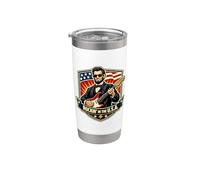 Rockin In The USA President Guitar Día de la Independencia Americana Vaso térmico de acero inoxidable de doble pared