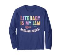 Rockin' LITERACY IS MY JAM Reading Rocks Pre-K Teacher Read Manga Larga